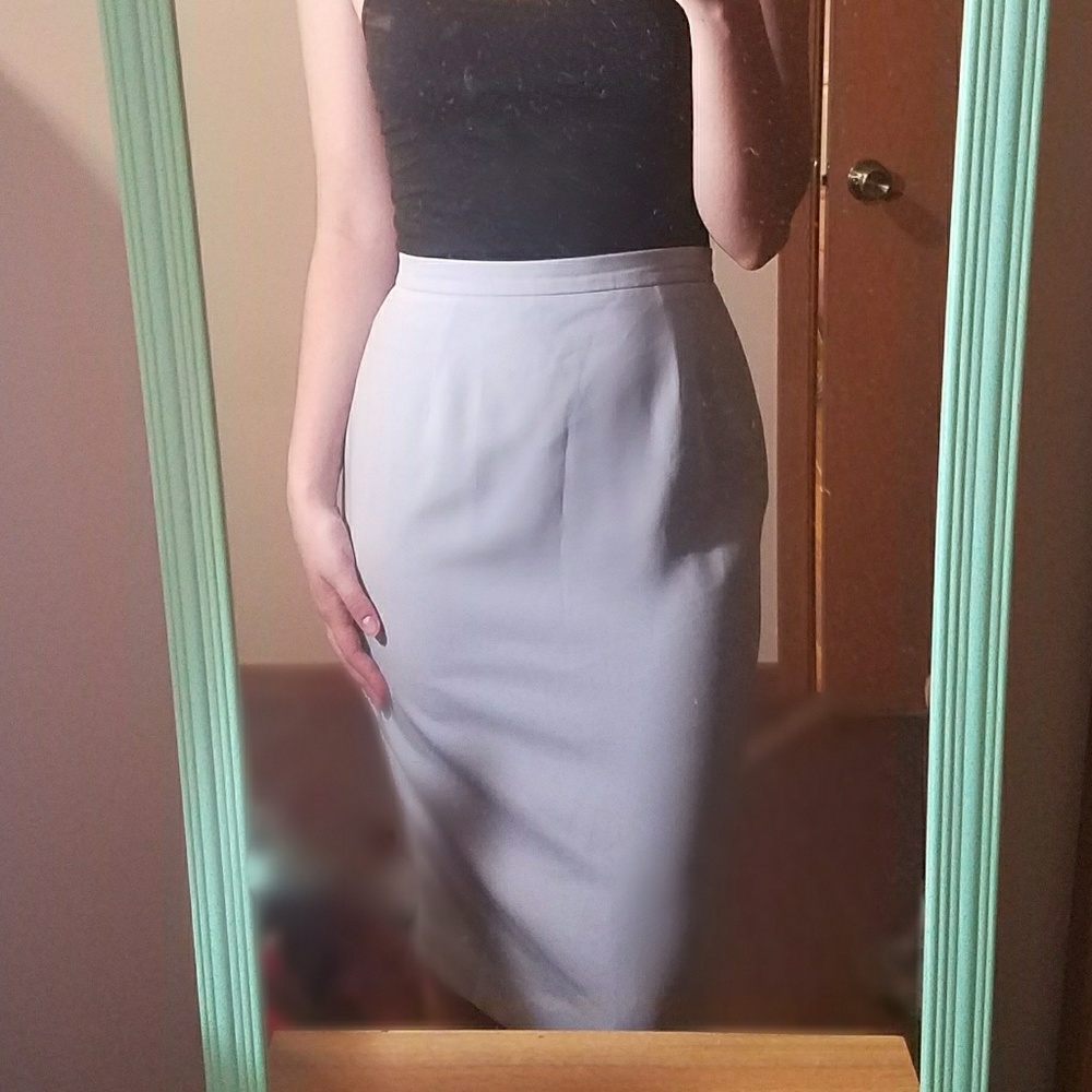 Vintage Blue Pencil Skirt